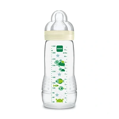 Immagine di Istruzioni in lingua straniera MAM Biberon Easy Active 2 Età, 330 Ml 6+ Mese, Tettarella Alta Velocità Colore: Bianco