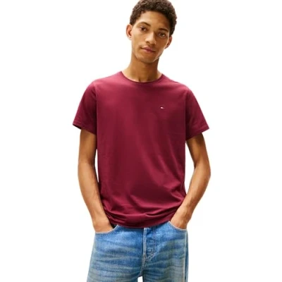 Immagine di Tommy Jeans Tjm Xslim Jersey Tee Dm0dm04411, Maglietta a Maniche Corte Uomo, Red (Red Wine), XS