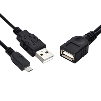 Immagine di chenyang Micro USB 2.0 OTG a USB2.0 femmina Host Flash Disk Cavo con alimentazione per il telefono Tablet