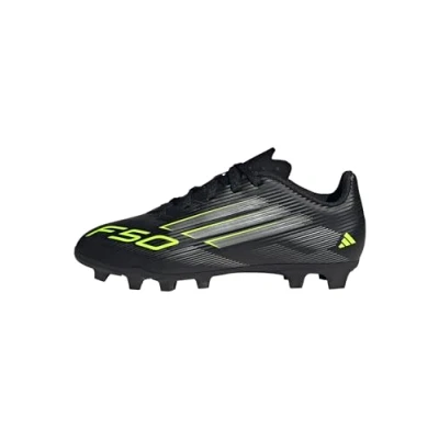 Immagine di adidas Performance F50 CLUB Unisex Scarpe da calcetto con tacchetti per bambini, Taglia: 28, Core black/iron coloured/lucid lemon Sintetico