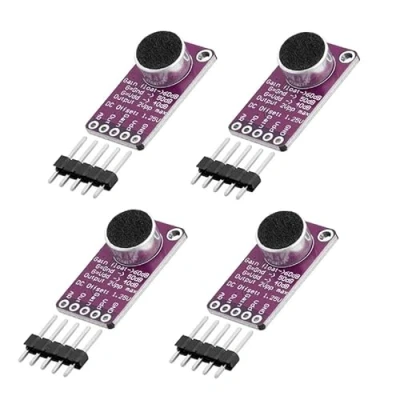 Immagine di GERUI 4 pezzi MAX9814 AGC Microphone Amplifier Board Compatible with Arduino