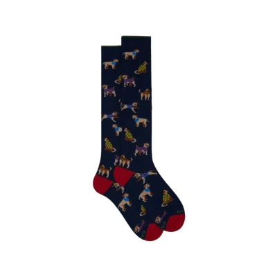 Immagine di Gallo WITH DOG Motif Calzettoni, Uomo, Taglia: One Size, Royal