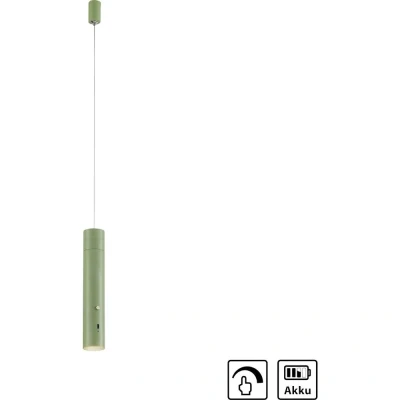 Immagine di JUST LIGHT. Attaccare la lampada a sospensione ricaricabile LED, verde,