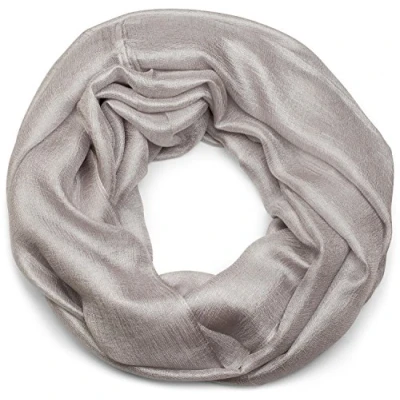 Immagine di styleBREAKER sciarpa a loop da donna leggera e setosa in tinta unita, tubolare estiva monocolore 01017063, colore:Grigio chiaro