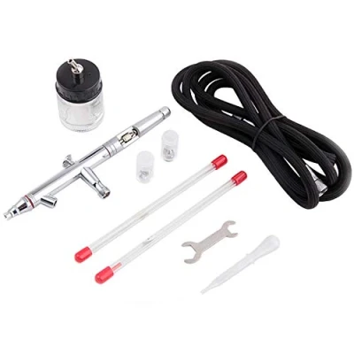 Immagine di Fengda FE 182K Aerografo Pistola doppia azione Kit Aerografia Kit/Set con 0,3 mm / 0,5 0,8 ago/iniettore e tubo