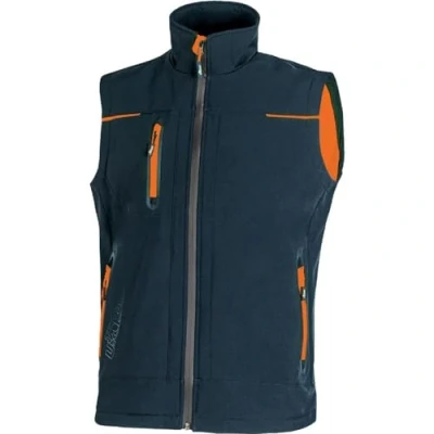 Immagine di U Power UNIVERSE, Giubbino Smanicato, Gilet Softshell, con Fodera in Micropile, Tessuto Impermeabile, Antivento, Traspirante, Zip Intera, Multitasche (DEEP BLUE XL)