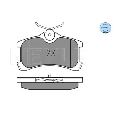 Immagine di MEYLE 025 240 1314/W Kit pastiglie freno ORIGINAL Quality Assale posteriore con segnalatore acustico usura lamierino anticigolío