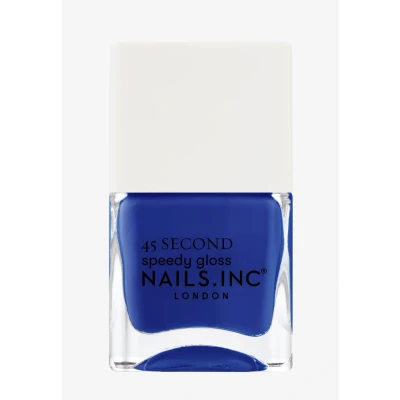 Immagine di Nails Inc LONGING FOR LEICESTER Quick Drying Smalto Blu profondo Asciugatura rapida in 45 secondi Rafforzamento delle unghie con esanale, calcio, magnesio Cruelty Free Manicure perfetta
