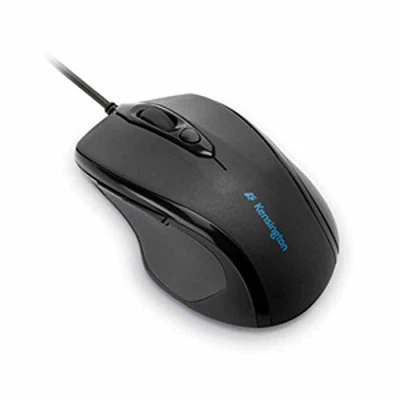 Immagine di Kensington K72355EU Mouse Pro Fit, Ottico di Medie Dimensioni con Cavo, 5 Pulsanti e Design Ergonomico per Destrorsi, Connessione Plug &amp; Play, Compatibile Windows MacOS, Nero