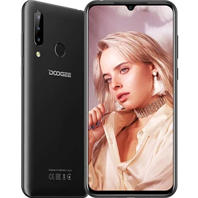 Immagine di Cellulare Offerta (2019) DOOGEE N20, Octa core 4 GB RAM 64 ROM, Schermo FHD + Waterdrop da 6,3 pollici,Android 9.0 4G Smartphone, 16 MP 8 MP, 4350 mAh, 10 W Carica rapida Nero