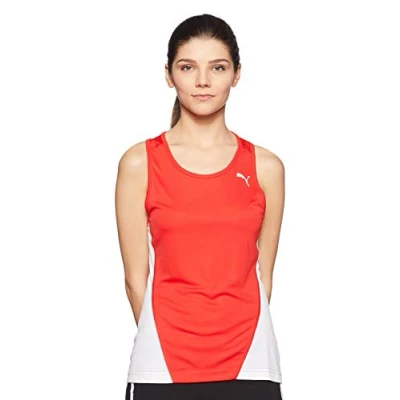 Immagine di Puma Cross The Line Singlet W, Top Donna, Rosso/Bianco, 16