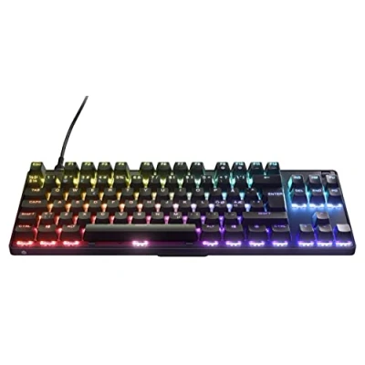 Immagine di SteelSeries Apex 9 TKL Tastiera meccanica da gaming Switch ottici Azionamento a 2 punti Forma compatto Tenkeyless per eSports intercambiabili caldo Layout nordico (QWERTY)