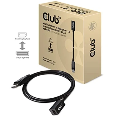 Immagine di club3D Displayport / Mini Cavo adattatore Spina DisplayPort, Presa 1.00 m Nero CAC 1120
