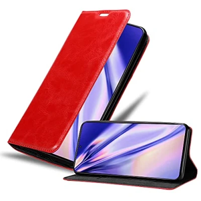 Immagine di Cadorabo Custodia Libro compatibile con Samsung Galaxy S21 Plus in ROSSO MELA Vani di Carte, Funzione Stand e Chiusura Magnetica Portafoglio Cover Case Wallet Book Etui Protezione