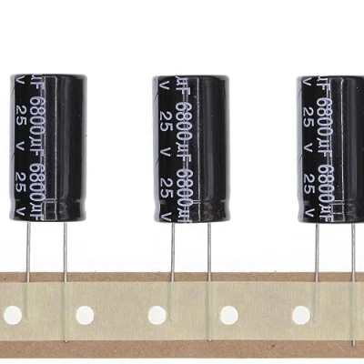 Immagine di 10 Pezzi 25V 6800UF Condensatore elettrolitico in alluminio plug 16x30 16 * 30mm