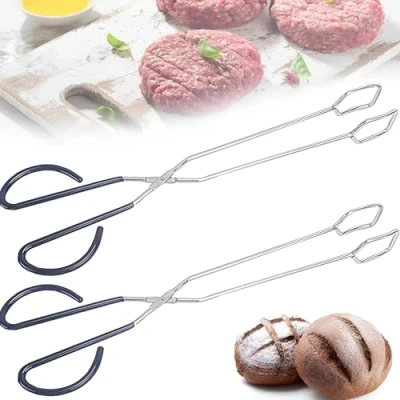 Immagine di CINY 2 Pezzi Pinze Per Barbecue, a Forbice Extra Lunghe In Acciaio Inossidabile, Da Cucina Cuocere, Grigliare, Clip Pane Carbonio Il Fuoco (16 pollici)