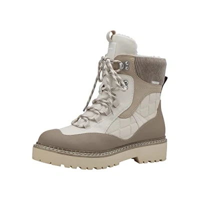Immagine di Tamaris Stivaletti stringati, Donna, Taglia: 39, Beige comb Tessuto / sintetico