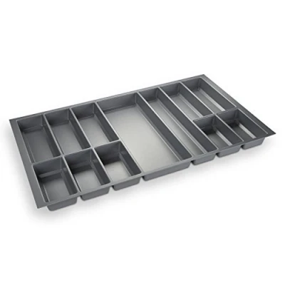 Immagine di ORGA BOX® IV UNIVERSALE Portaposate da cassetto tagliabile argento grigio 90 (473,5 x 826 mm)