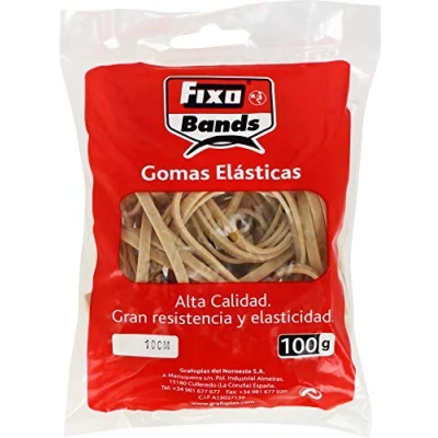 Immagine di Fixo 56340 Sacchetto di elastici da 100 g, multicolore, 4 mm x 10 cm