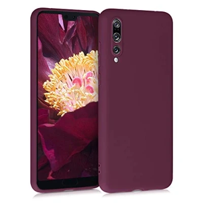 Immagine di kwmobile Custodia Compatibile con Huawei P20 Pro Cover Back Case per Smartphone in Silicone TPU Protezione Gommata viola bordeaux