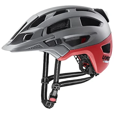 Immagine di uvex finale light 2.0, casco da città sicuro unisex, con luce a LED integrata, sensore automatico, silver red matt, 52 57 cm