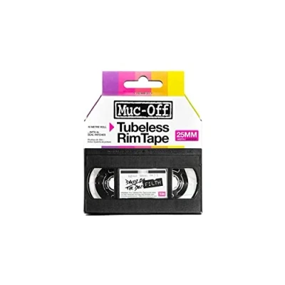 Immagine di Muc Off Tubeless Rim Tape, 25 mm Nastro Sensibile alla Pressione Rotolo di per Ruote da 10 m con 4 Pezze Riparazione