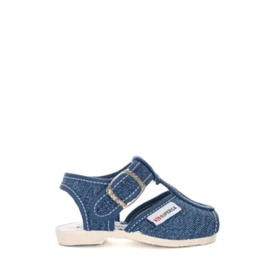 Immagine di SUPERGA 1200 COTJ, Sandali con Chiusura a T Unisex Bimbi 0 24, Jeans C50, 19 EU
