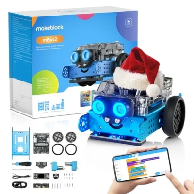 Immagine di Makeblock mBot2 Robot Programmabile Bambini, Coding Giocattolo Compatibile con Programmazione Scratch e Python, Emo Intelligente per Bambini Supporto WiFi, IoT, Tecnologia AI
