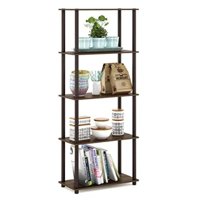 Immagine di Furinno Turn N Tube Espositore multiuso a 5 livelli, noce/marrone