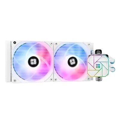 Immagine di Thermalright AQUA ELITE 240 WHITE V3 Raffreddatore per CPU liquido, gamme, 2 ventole PWM da 120 mm, cuscinetti S FDB, AMD/AM4/AM5, INTEL LGA1150/1151/1155/1156/1200/201/1700, Desktop