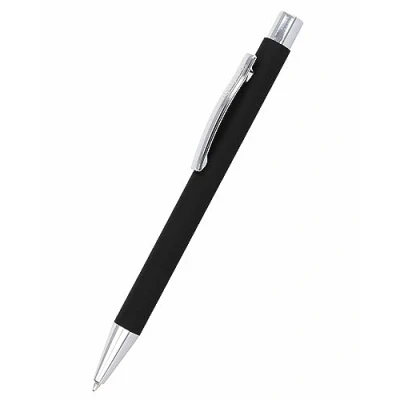 Immagine di Online penna a sfera Soft Metal in alluminio, intercambiabile, inchiostro nero, compatibile con softtouch, clip metallo argento