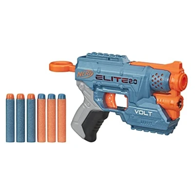 Immagine di Hasbro Nerf Elite 2.0 Volt SD 1, Blaster con Raggio Puntatore Luminoso, Arco Giocattolo 6 Dardi Inclusi, Gioco d&#039;Azione all&#039;Esterno per Bambini e Bambine di 8+ Anni