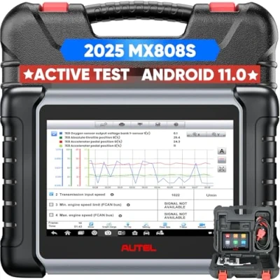 Immagine di Autel MaxiCheck MX808S: 2024 Strumento Bidirezionale come MK808S MK808BT Pro MK808K BT, Funzionalità MaxCOM MK900, 28+ Service, Altro Test Attivo, Tutti Sistemi OE, Codice Iniezione, Android 11