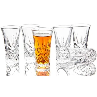 Immagine di JAIEF, Set di 6 Bicchieri Tequila a base pesante,Bicchieri Amaro Bicchierini Liquore, 6cl (Set 6)