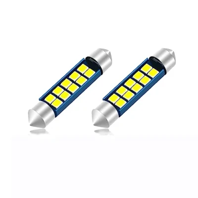 Immagine di Lampadine C5W LED 41mm 42mm 12V 6000K Bianco Super Luminoso per Luci Targa e Interne Auto Senza Errori Canbus 2PCS