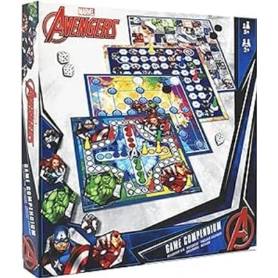 Immagine di Cartamundi Marvel Games Compendium, Goditi 35 giochi tra cui Morris da uomo, Draughts, Ludo, Ladders Game, ottimo regalo per bambini dai 5 anni in su, multicolore, 4,9 x 26,9 cm