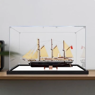 Immagine di Espositore in acrilico per Lego 10335 Endurance Expedition Ship, scatola antipolvere, trasparente, compatibile con (solo custodia, nessun modello) (specchio 2 mm)
