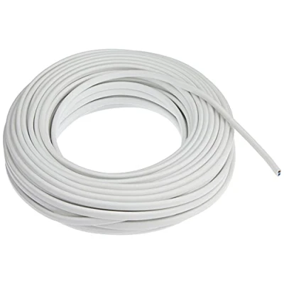 Immagine di Electraline 10904 Piattina Indivisibile H03VVH2 F, Sezione 2x0.75 mm, 20 mt, Bianco