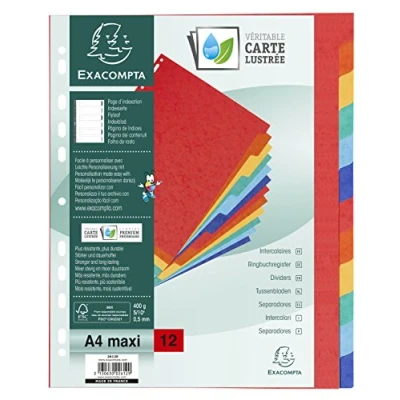 Immagine di Exacompta 2612E Divisori e Segnaletica, 24.2x29.7 cm, Multicolore