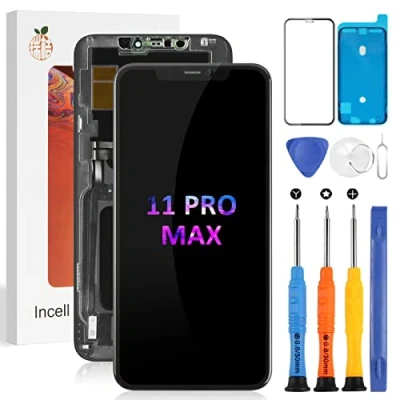 Immagine di SRJTEK Compatibile per iPhone 11 PRO Max Display LCD Parti di Ricambio Assemblea A2218 A2161 A2220 Sensore Touch Screen Digitizer con Kit (Senza Telaio) (Nero) (incell)