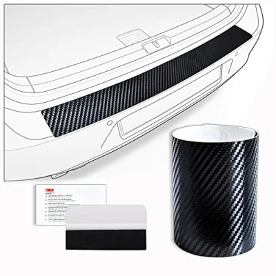 Immagine di tuning art FL180 Pellicola di Protezione del paraurti per Opel Corsa F 2019 07/2023 con racla, Colore:Carbonio Look