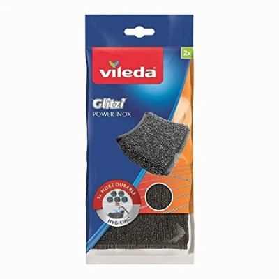 Immagine di Vileda Power Inox Glitzi Paglietta Abrasiva, Antiruggine, Rimuove le Incrostazioni più Difficili