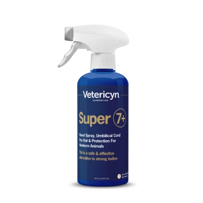 Immagine di Vetericyn Super 7+ Naveldip &quot;Cura del cordone ombelicale&quot;, 3785 ml, Adatto per Bovini Mucche Vacche Maiali Suini