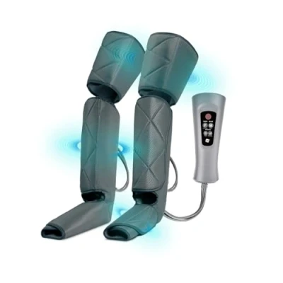 Immagine di NK Massaggiatore per gambe, 6 modalità di massaggio complete e parziali, 4 livelli intensità ciascuna modalità, funzione riscaldamento, compressione dell&#039;aria il rilassamento muscolare.