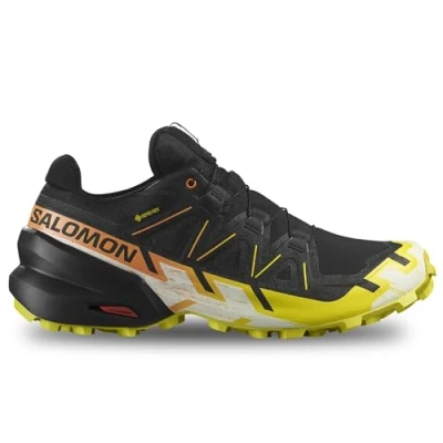 Immagine di Salomon Speedcross 6 GTX Scarpe da trail running, Uomo, Taglia: 45 1/3, Black/sulphur spring/bird of paradise Tessuto / sintetico