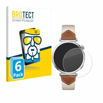 Immagine di brotect Pellicola Protettiva Vetro per Huawei Watch GT 5 (41 mm) Protezione Schermo (6 Pezzi) [Durezza Estrema 9H, Chiaro]