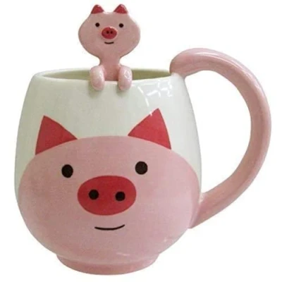 Immagine di Divertente tazza da caffè 400 ml, con cucchiaio, regalo divertente, in ceramica, per donne e uomini, compleanno, Natale