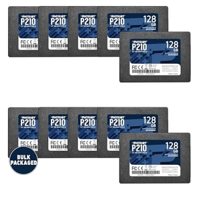 Immagine di Patriot P210 SATA 3 SSD da 128GB 2.5 Pollici Unità a Stato Solido Interna Confezione in Stock 10 Pezzi P210S128G2510B