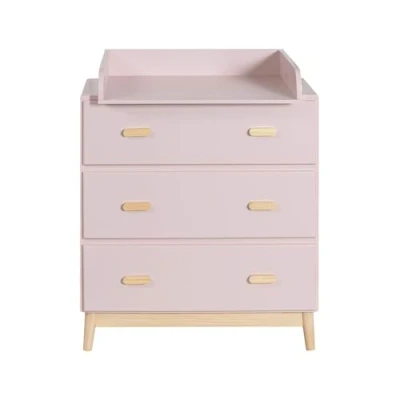 Immagine di Rebecca Mobili Cassettiera con Fasciatoio, Fasciatoio Baby, Rosa Marrone, MDF Pino, Salvaspazio, Removibile Misure HxLxP: 100 x 80 42 cm Art. RE6984