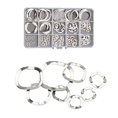 Immagine di CONPHERON Rondella Ondulata, 145 Pezzi Set di Elastica a Molla in 304 Acciaio Inox M3, M4, M5, M6, M8, M10, M12, M16, M19, M23, M25, M27